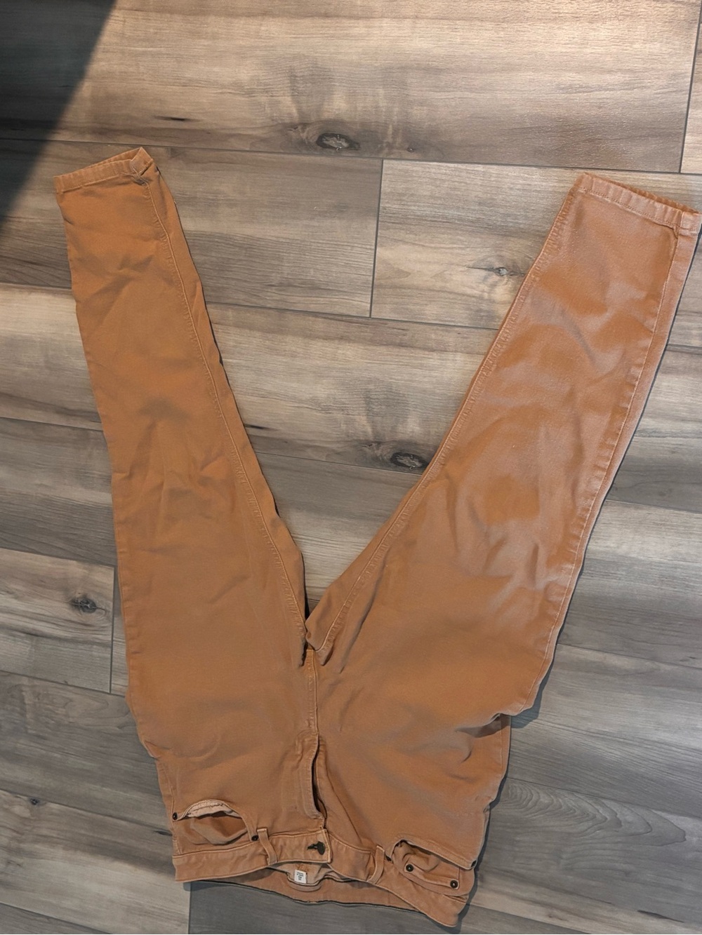 L.L. Bean Women's Skinny Pants in Rust Orange